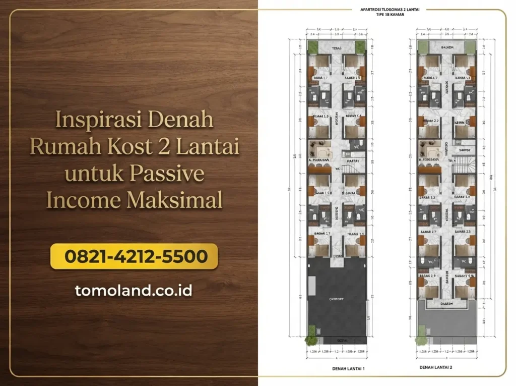 Inspirasi Denah Rumah Kost 2 Lantai untuk Passive Income Maksimal